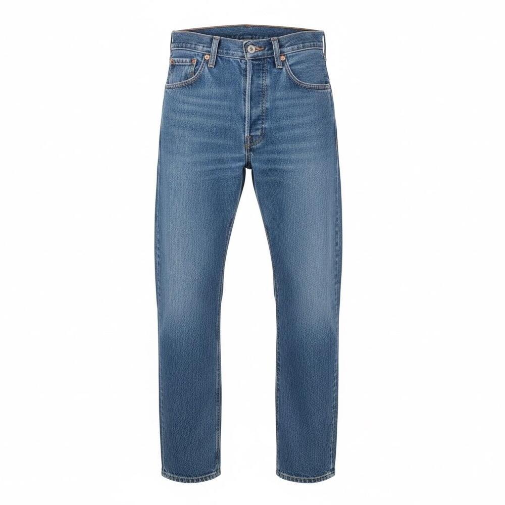 Levis 501 Jeans Mens 32x27 Blue Denim Regular Fit Straight Leg Button Fly